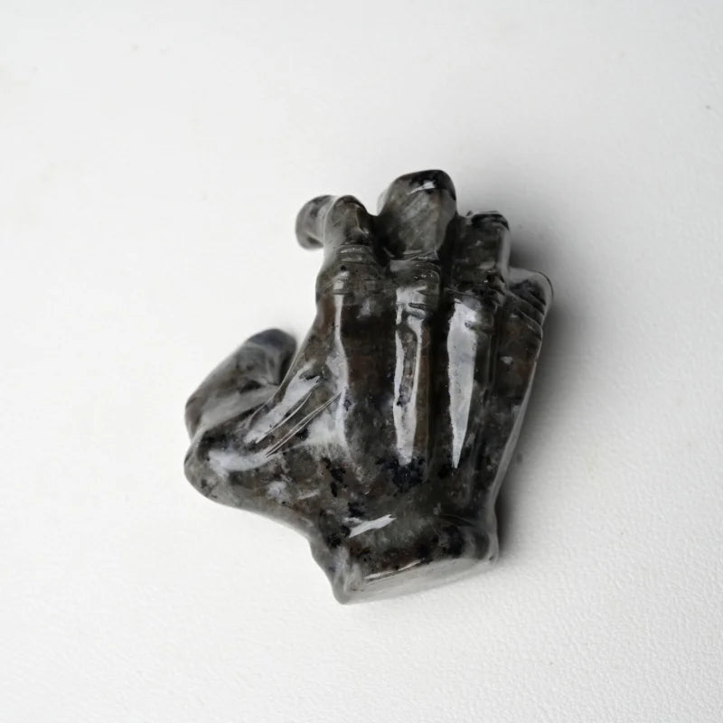 1pc CRYSTAL HOLA High Quality  Black Obsidian/flame Stone Demon Claw- Black Gothic Design, Perfect for Home Decor