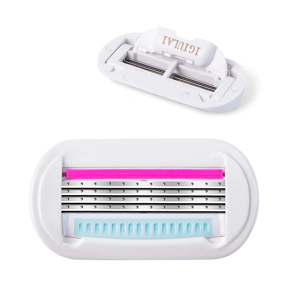 High Quality Women Body Hair Bikini Aloe Strip Safety Razor Blade Set Female Venus Shaver Replacement Heads