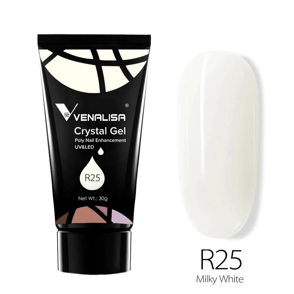 Venalisa Poly Nail Gel 30g - UV Hard Gel for French Manicure & Nail Extensions