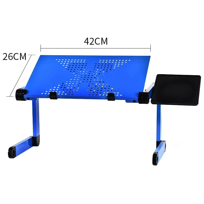 Adjustable Aluminum Laptop Stand - Portable Folding Desk for Bed & Study