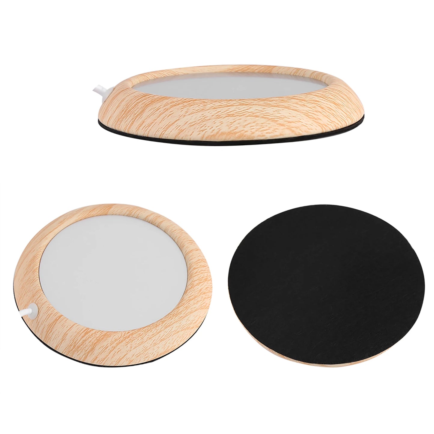 5V USB Wood Grain Cup Warmer Heat Beverage Mug Mat Office Tea Coffee Heater Pad Keep Drink Warm Heater Mugs Coaster