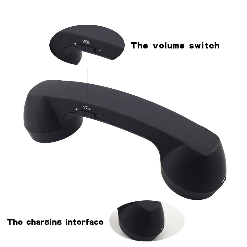 Premium Retro Bluetooth Handset - Wireless Phone Receiver for Smartphones