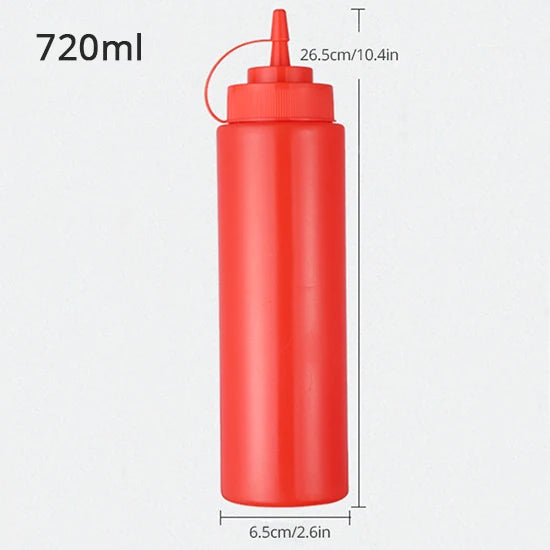 Konco Silicone Condiment Squeeze Bottles - 480ml Kitchen Dispenser for Sauces & Oils