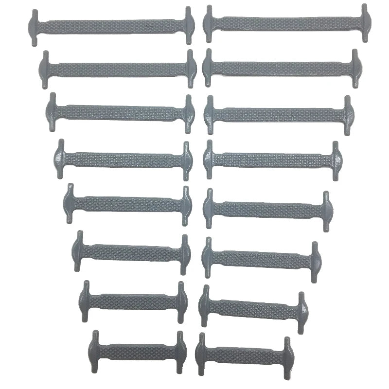 Premium Silicone No-Tie Shoelaces - 16-Piece Elastic Lazy Laces Set