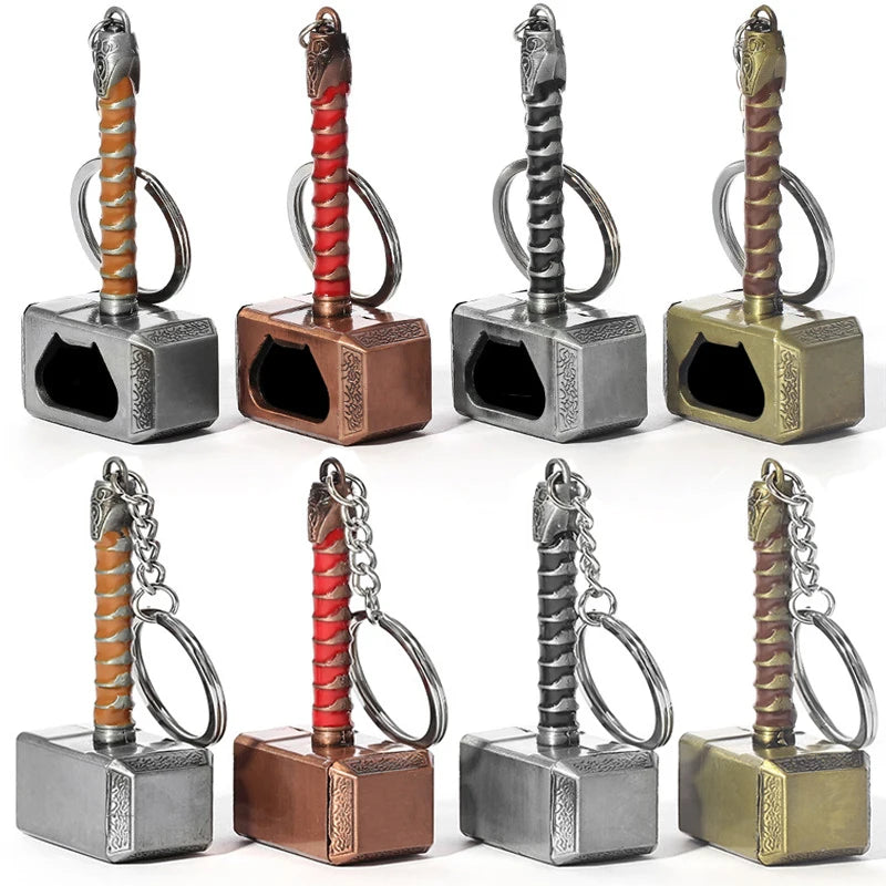 Thor Hammer Beer Bottle Opener - Multifunction Long Handle Metal Bottle Opener