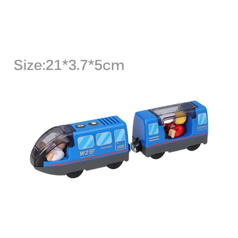 Electric Train Set Toys Model Train Electric Car Fit For Wooden Railway Wood Train Track Christmas Gift For Children