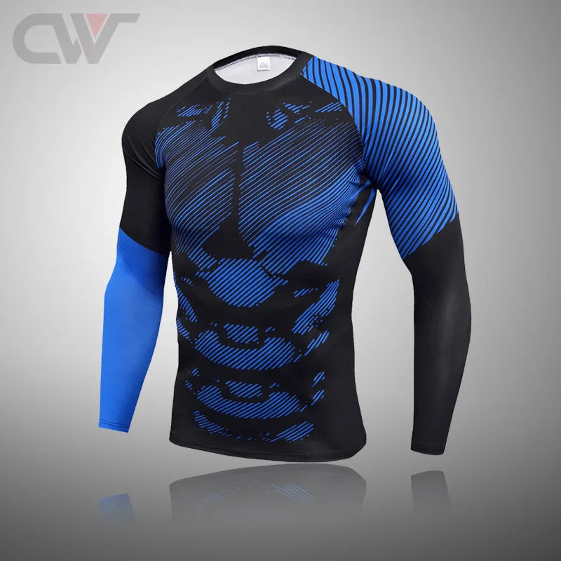 Winter New Men Ski Thermal Underwear Sets Compression Sweat Quick Drying Cycling Thermo Underwear Men Clothing Long Johns