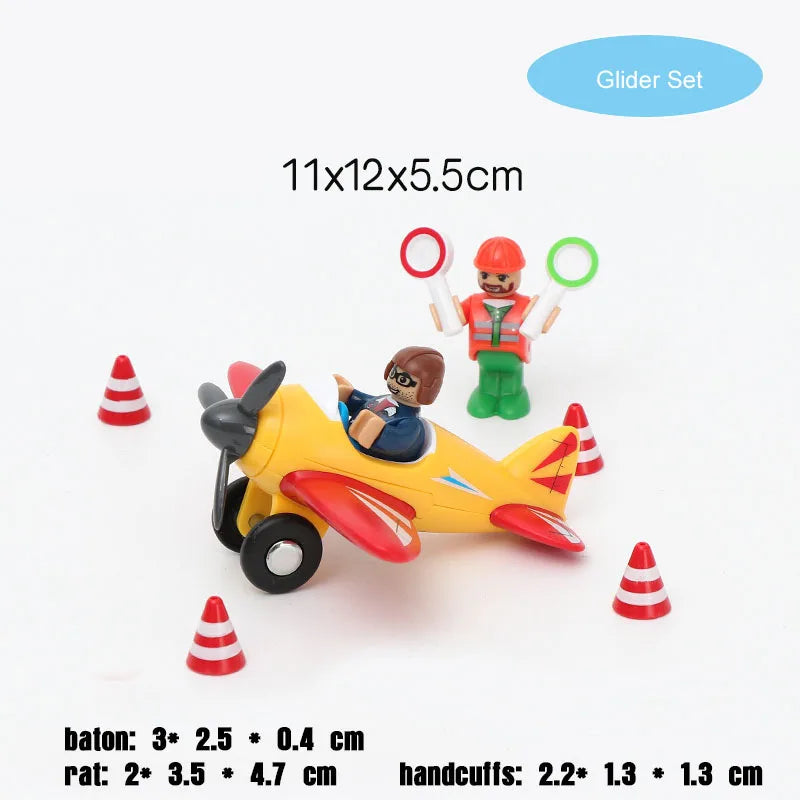 New Fire Truck Magnetic Train Car Ambulance Police Car Fire Truck Compatible Brio Wood Train Track Children's Toys