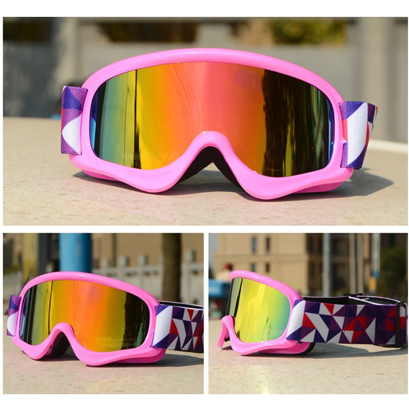 Kids Ski Goggles Double Anti-fog UV400 Children 3-12 years old Glasses Snow Eyewear Outdoor Sports Girls Boys Snowboard Skiing