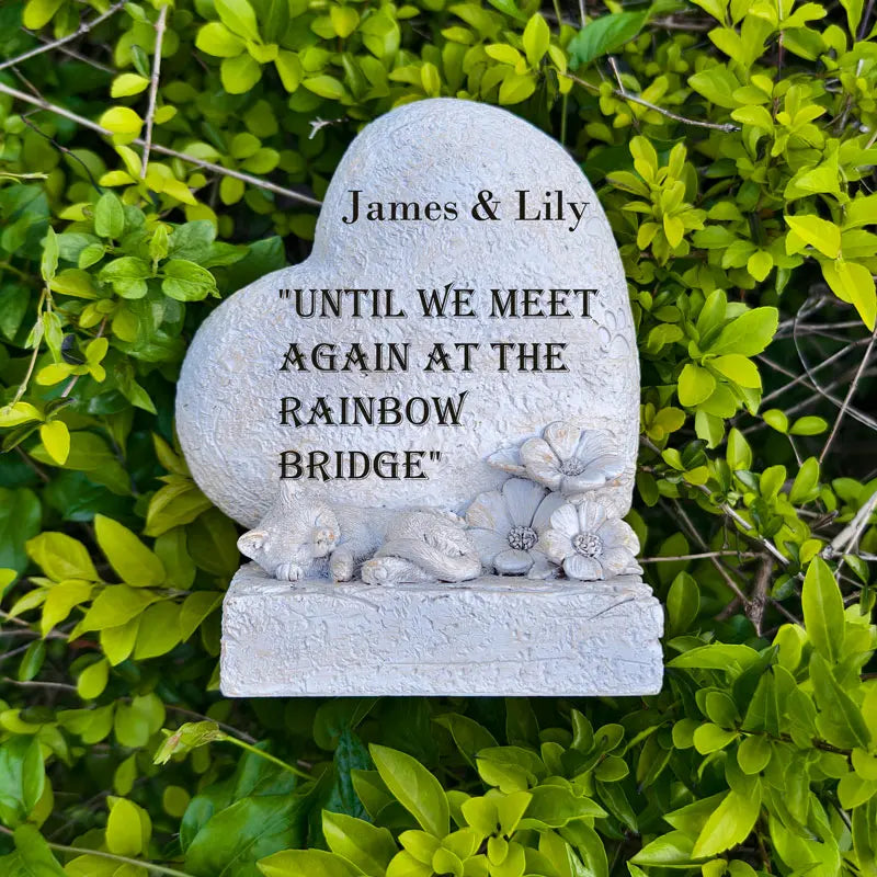 Customizable Love Cat Tombstone Decor - Halloween Home Decor & Indoor/Outdoor Decor Resin Craft Ornament