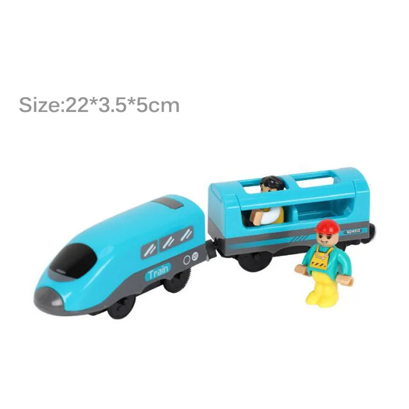 Electric Train Set Toys Model Train Electric Car Fit For Wooden Railway Wood Train Track Christmas Gift For Children