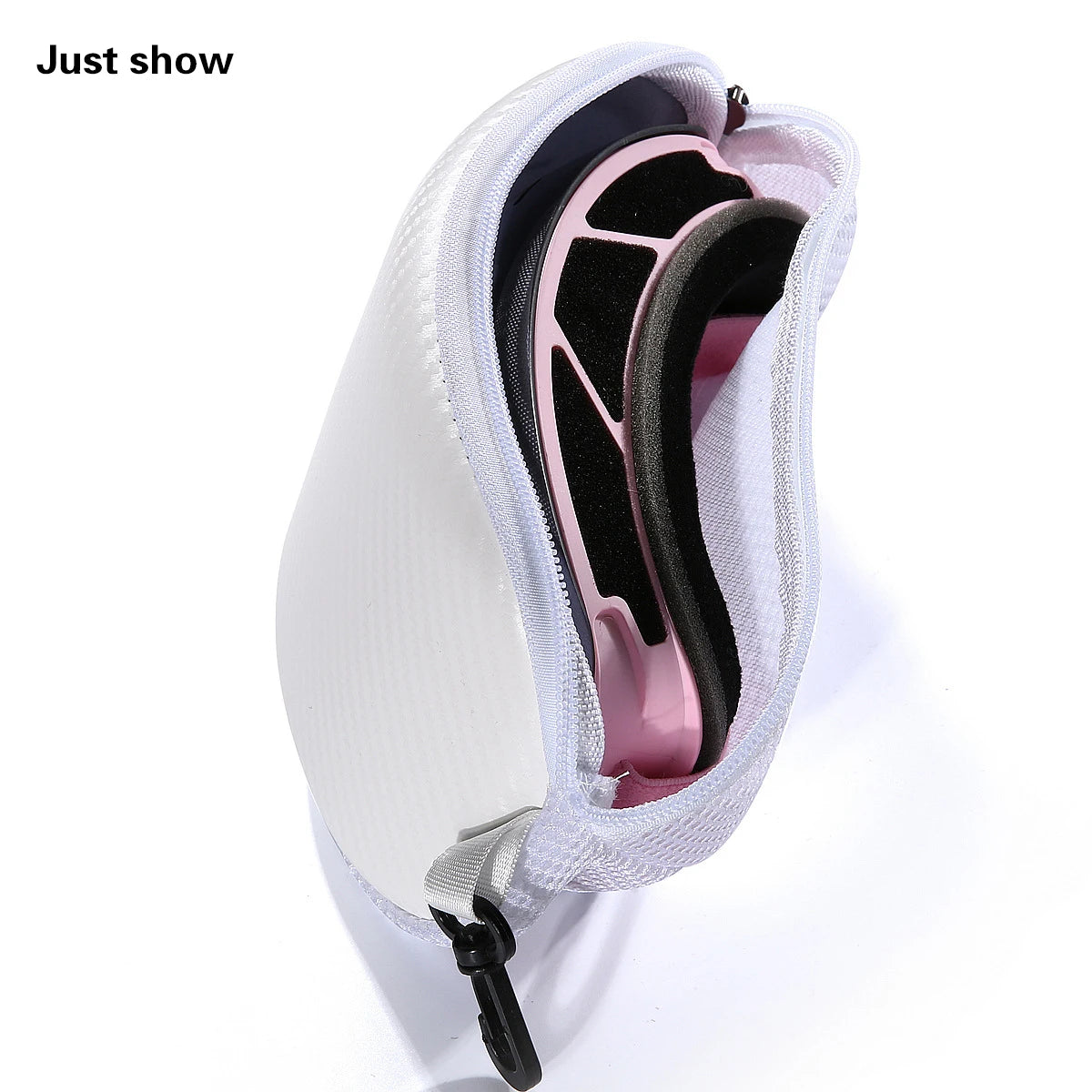 Ski Goggles Case PU Zipper Bag 22X12.5CM