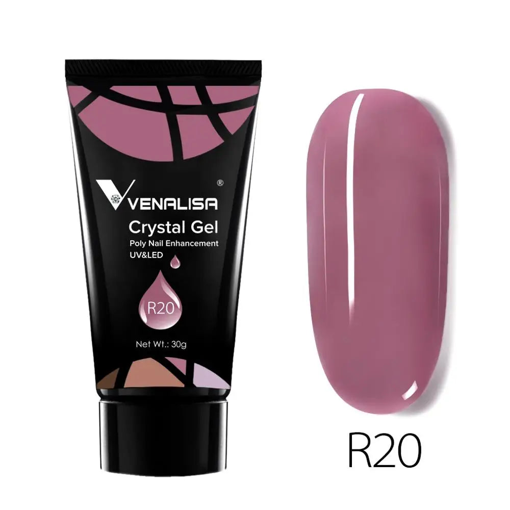 Venalisa Poly Nail Gel 30g - UV Hard Gel for French Manicure & Nail Extensions