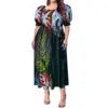 High Quality Hawaiian Tropical Style Design Women's Bubble Sleeve Dress Polynesian Plus Size Women Clothing TE PA Casual Dresses