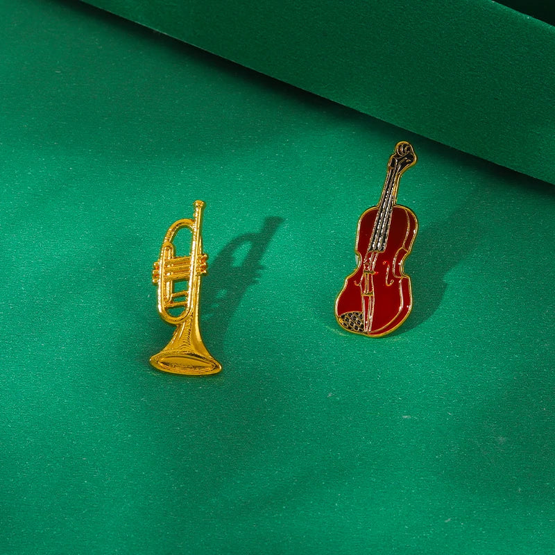 Very Creative Brooch About Musical Instruments Hot Selling Alloy Brooch Gifts for Men/Women to Decorate Clothing Accessories