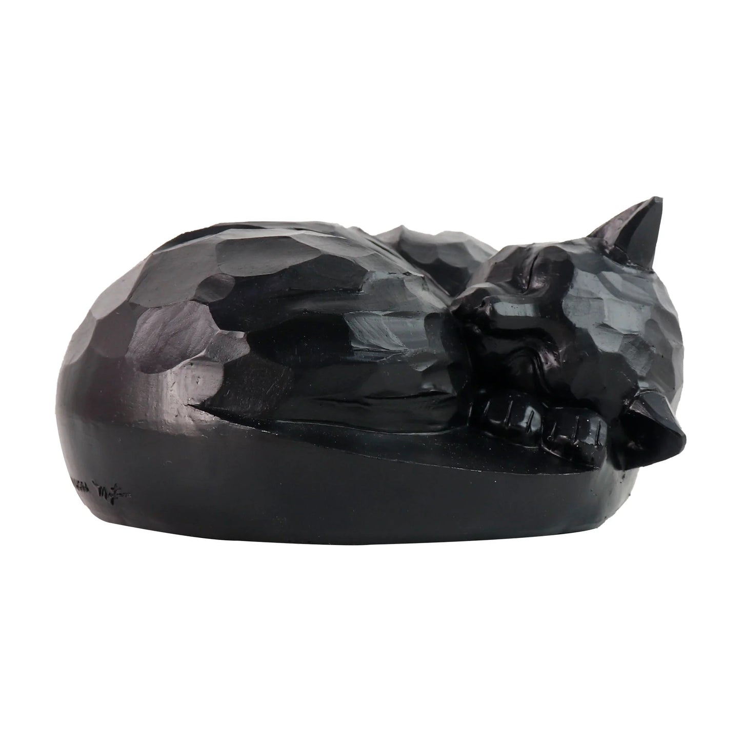 Customizable Black Cat Resin Statue Polygonal Artistic Design Hand-painted Christmas Ornament Personalized Home Decor Figurine