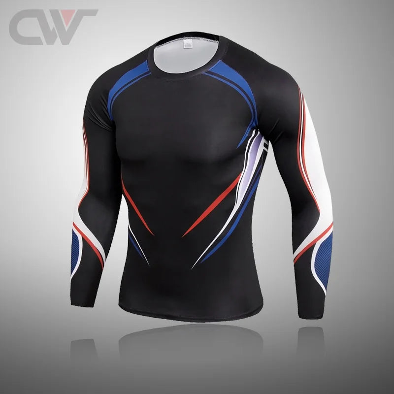Winter New Men Ski Thermal Underwear Sets Compression Sweat Quick Drying Cycling Thermo Underwear Men Clothing Long Johns