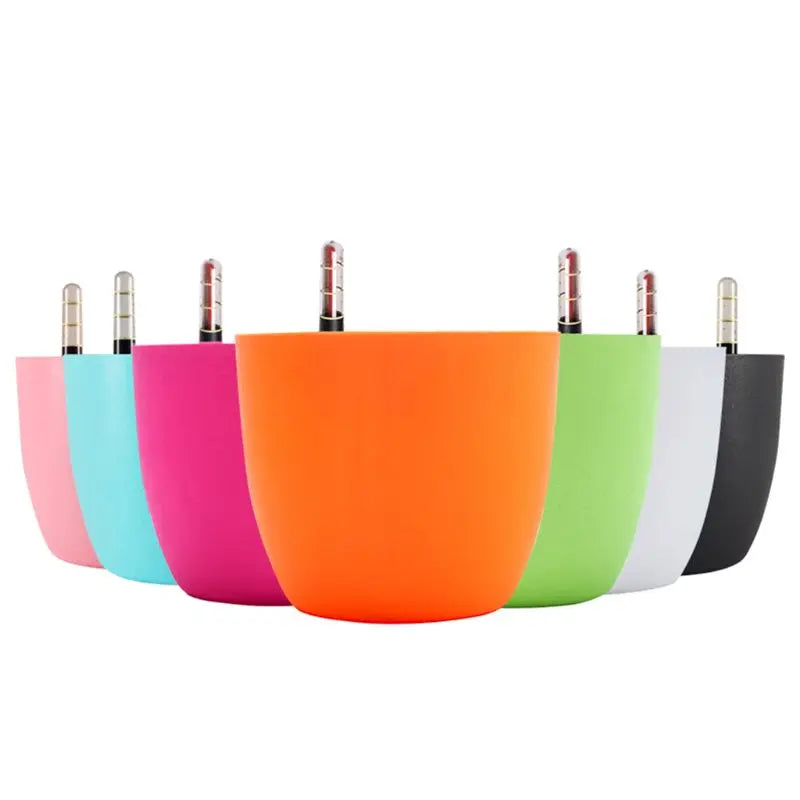 Self-Watering Indoor Planter Pot with Water Level Indicator - 6x5 Inch