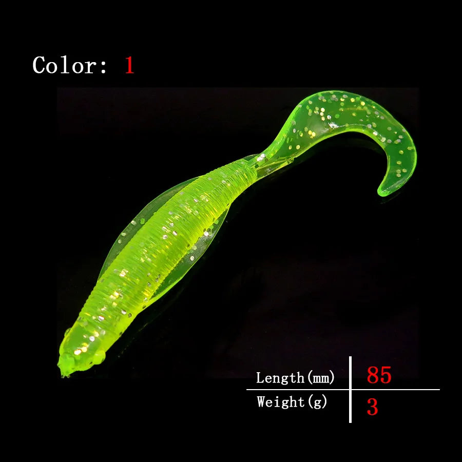 Premium Silicone Fishing Lures - 10-Piece Swimbait Set 8.5cm