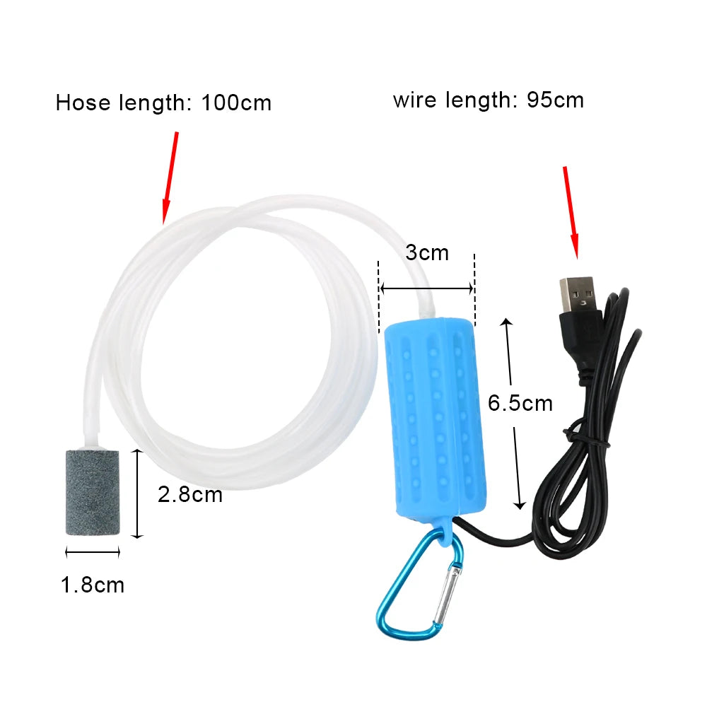 Mini USB Fish Tank Oxygen Air Pump Aquatic Terrarium Filter Mute Energy Saving Supplies Aquarium Accessories
