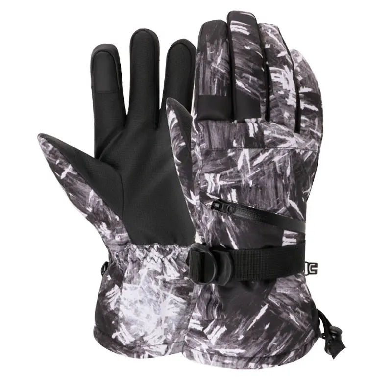 Thermal Fingers Touch Screen Ski Gloves Men Women Winter Fleece Waterproof Warm Snowboard Snow Gloves for Skiing Riding