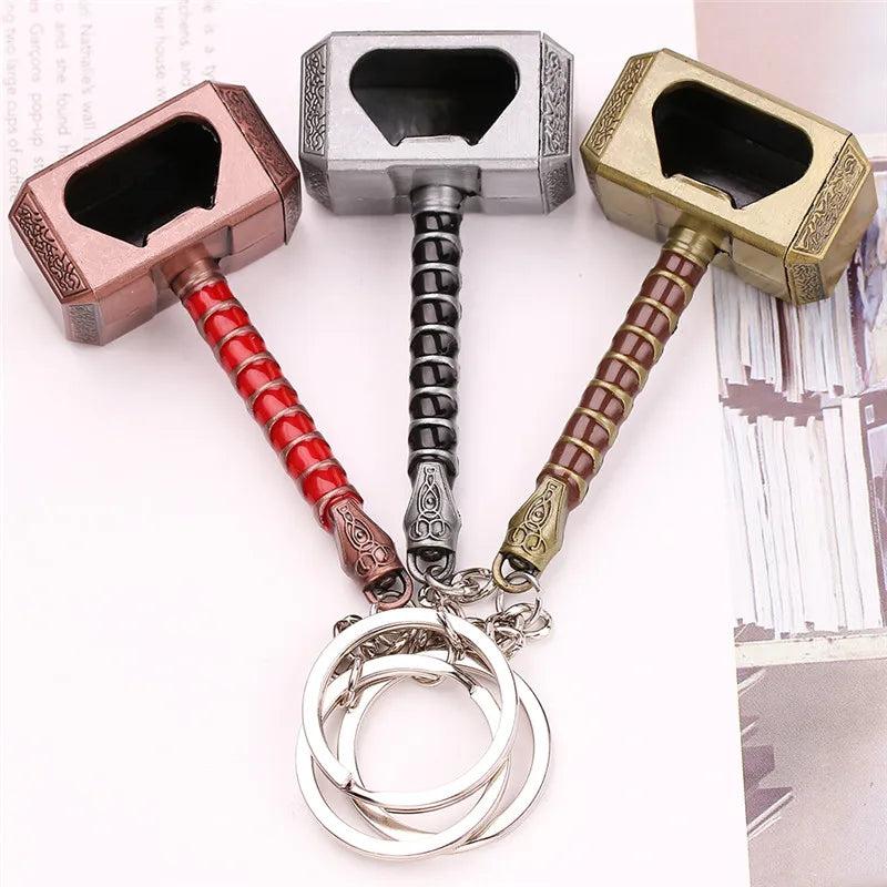 Thor Hammer Beer Bottle Opener - Multifunction Long Handle Metal Bottle Opener