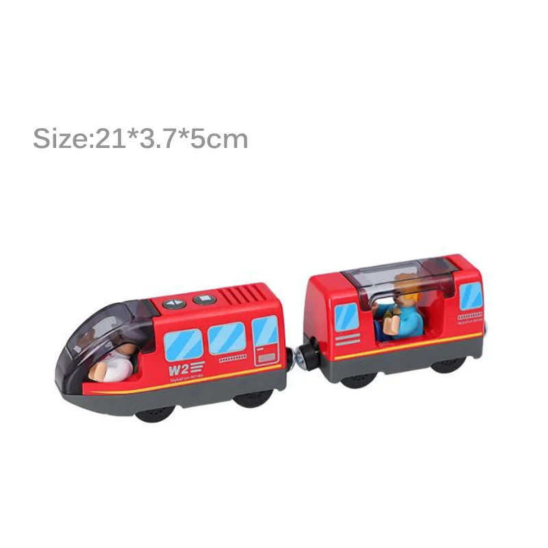 Electric Train Set Toys Model Train Electric Car Fit For Wooden Railway Wood Train Track Christmas Gift For Children
