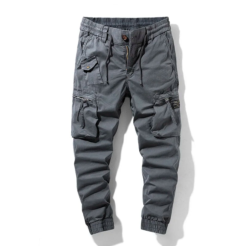 2024 New Spring Men's Cotton Cargo Pants Clothing Autumn Casual Fashion Elastic Waist Quality Pantalones Tipo Cargo Pants Men