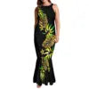 Pacific Island Art Design Mermaid Bridesmaid Dresses TE PA Melanesia Folk Hand-painted Plus Size Women's Dresses 5XL 6XL 7XL