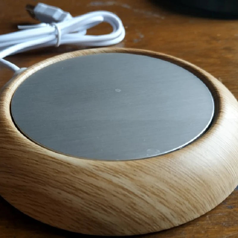 5V USB Wood Grain Cup Warmer Heat Beverage Mug Mat Office Tea Coffee Heater Pad Keep Drink Warm Heater Mugs Coaster