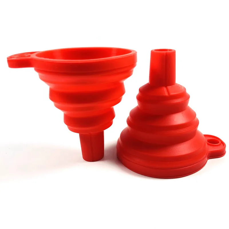 Collapsible Silicone Funnel - Food Grade Kitchen Funnel for Bottles