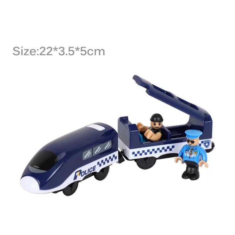 Electric Train Set Toys Model Train Electric Car Fit For Wooden Railway Wood Train Track Christmas Gift For Children