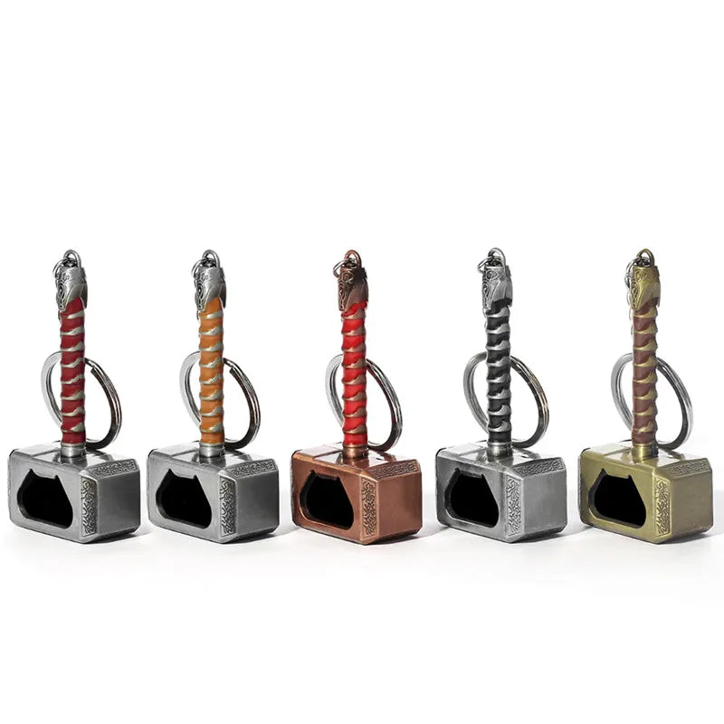 Thor Hammer Beer Bottle Opener - Multifunction Long Handle Metal Bottle Opener