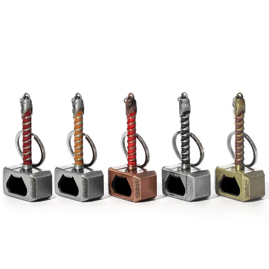 Thor Hammer Beer Bottle Opener - Multifunction Long Handle Metal Bottle Opener