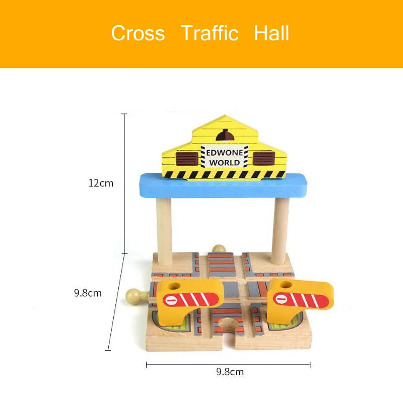 Wooden Train Track Accessories Wood Railway Track Train Station Bridge Tunnel Compatible All Brands Wooden Track Toys