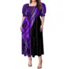 High Quality Hawaiian Tropical Style Design Women's Bubble Sleeve Dress Polynesian Plus Size Women Clothing TE PA Casual Dresses
