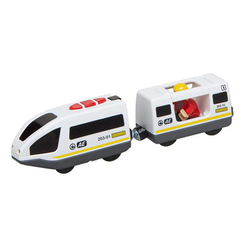 Electric Train Set Toys Model Train Electric Car Fit For Wooden Railway Wood Train Track Christmas Gift For Children