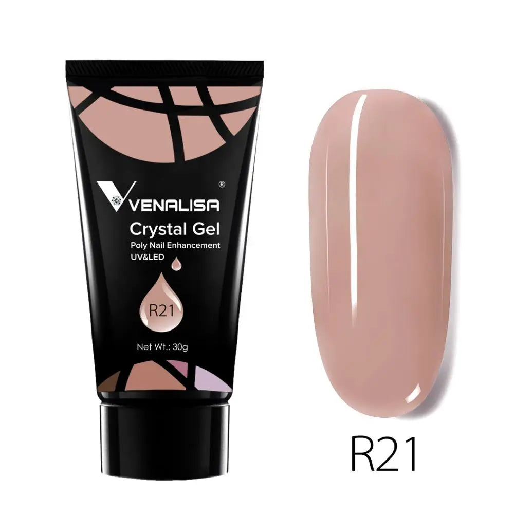 Venalisa Poly Nail Gel 30g - UV Hard Gel for French Manicure & Nail Extensions
