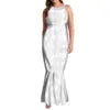 Pacific Island Art Design Mermaid Bridesmaid Dresses TE PA Melanesia Folk Hand-painted Plus Size Women's Dresses 5XL 6XL 7XL