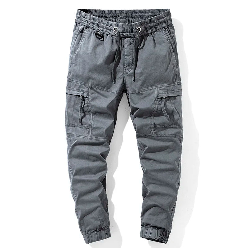 2024 New Spring Men's Cotton Cargo Pants Clothing Autumn Casual Fashion Elastic Waist Quality Pantalones Tipo Cargo Pants Men
