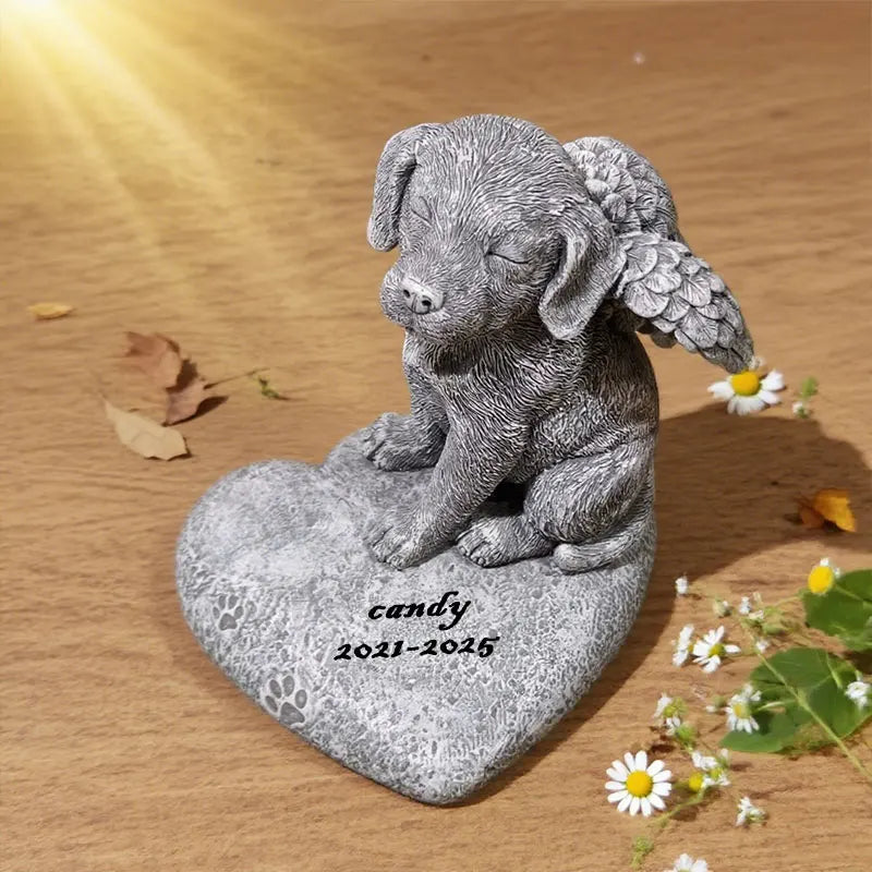 Customizable Love Dog with Candle Hole Decor - Halloween Home Decor & Cheap Room Decor Resin Craft Ornament