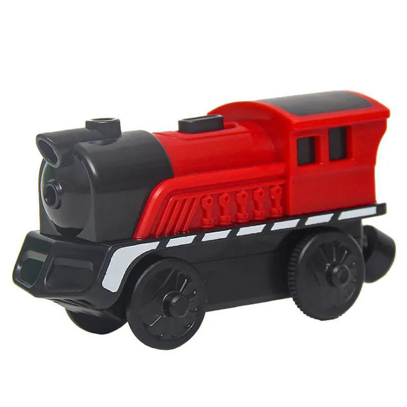 Electric Train Set Toys Model Train Electric Car Fit For Wooden Railway Wood Train Track Christmas Gift For Children