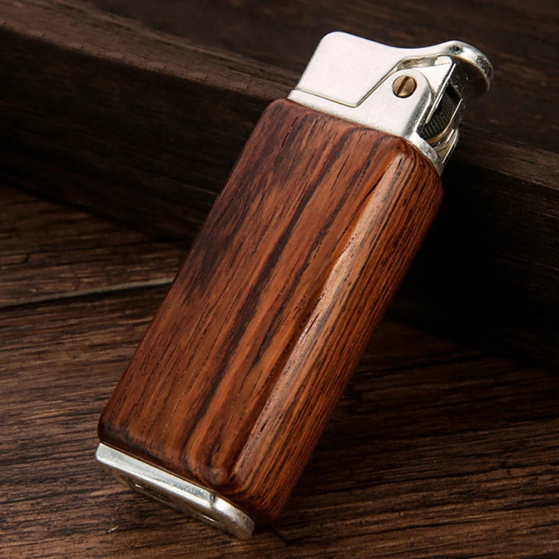 Premium Vintage Sandalwood Kerosene Lighter - Unique Metal Gasoline Lighter