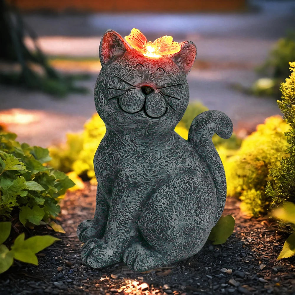 Cute Cat & Butterfly Decor - Halloween Home Decor & Cheap Room Decor, Fit Indoor Shelf Resin Craft Ornament