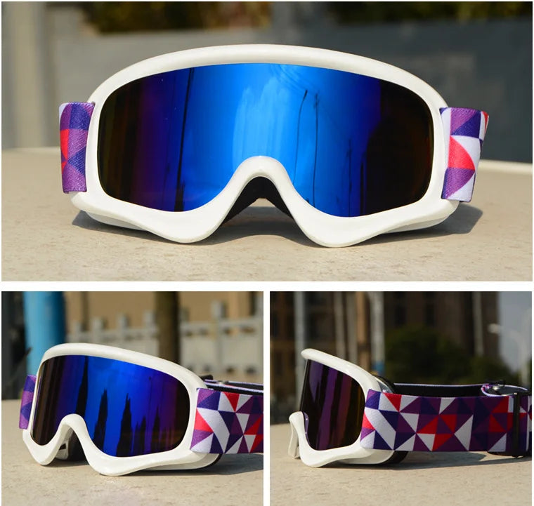 Kids Ski Goggles Double Anti-fog UV400 Children 3-12 years old Glasses Snow Eyewear Outdoor Sports Girls Boys Snowboard Skiing