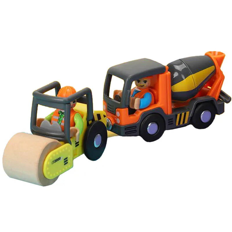 New Fire Truck Magnetic Train Car Ambulance Police Car Fire Truck Compatible Brio Wood Train Track Children's Toys