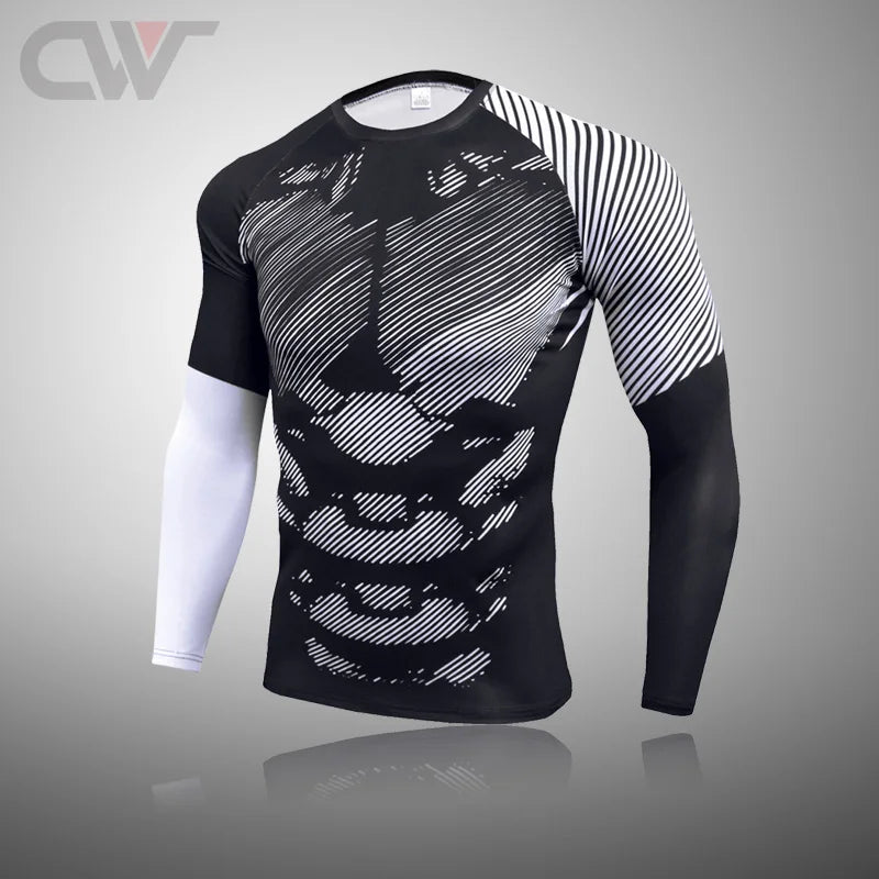 Winter New Men Ski Thermal Underwear Sets Compression Sweat Quick Drying Cycling Thermo Underwear Men Clothing Long Johns