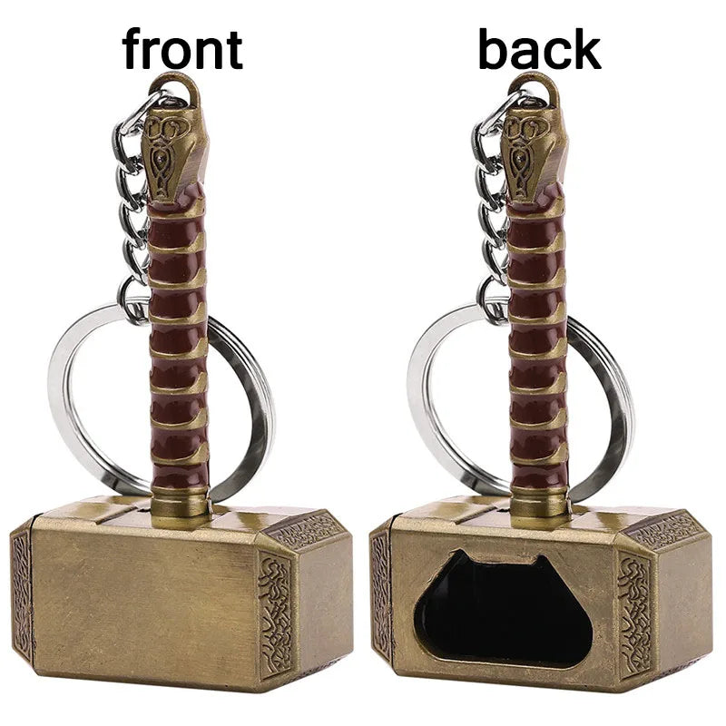 Thor Hammer Beer Bottle Opener - Multifunction Long Handle Metal Bottle Opener