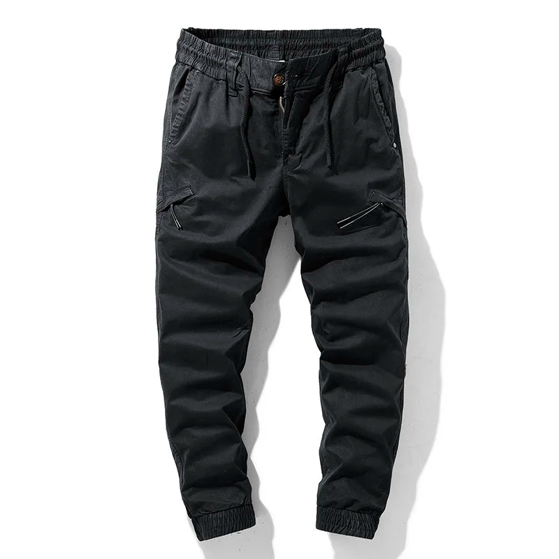 2024 New Spring Men's Cotton Cargo Pants Clothing Autumn Casual Fashion Elastic Waist Quality Pantalones Tipo Cargo Pants Men