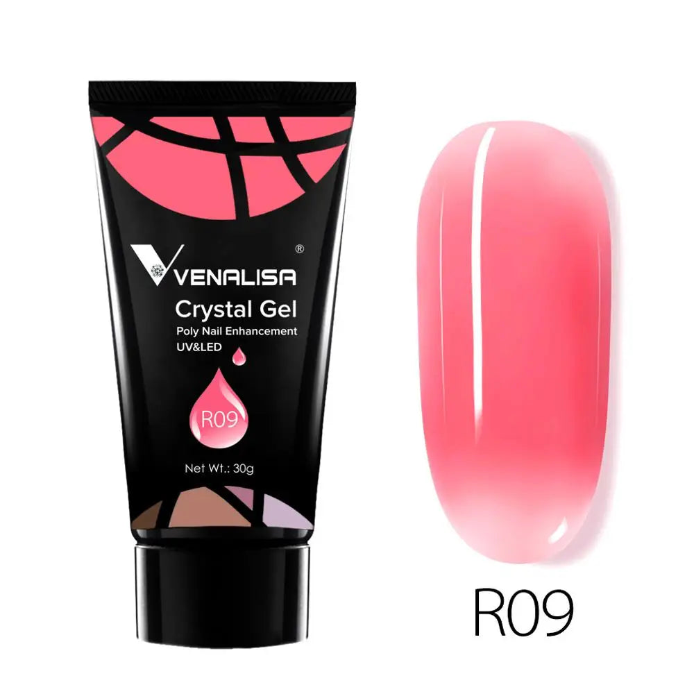 Venalisa Poly Nail Gel 30g - UV Hard Gel for French Manicure & Nail Extensions